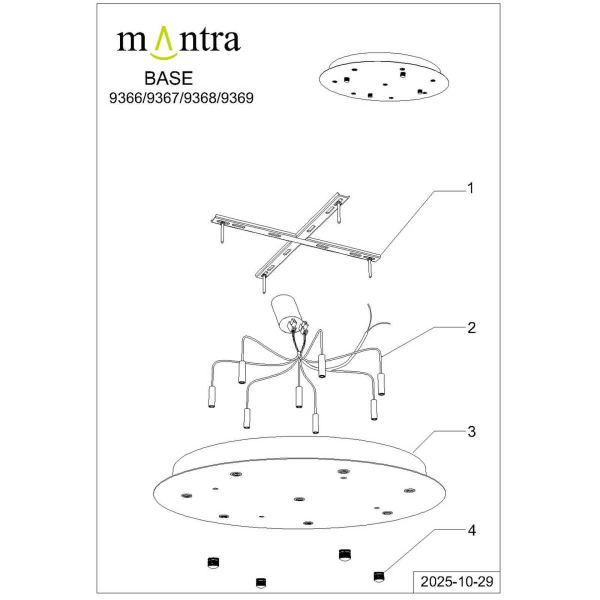 Потолочное основание Mantra Modular Light Florones 9368