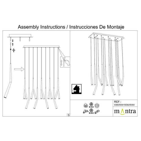 Потолочное основание Mantra Modular Light Florones 9391