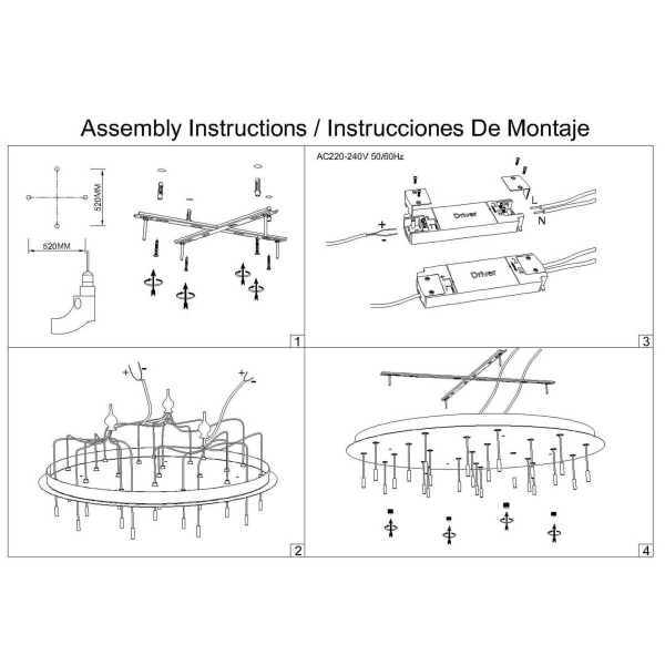 Потолочное основание Mantra Modular Light Florones 9377