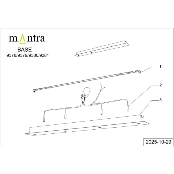Потолочное основание Mantra Modular Light Florones 9378