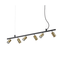 Подвесная люстра Ideal Lux Dynamite SP6 Ottone Satinato 244648