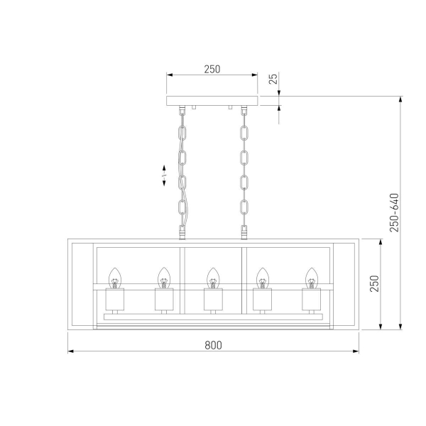 Подвесная люстра Eurosvet Crate 70122/5 черный Подвесная люстра Eurosvet Crate 70122/5 черный