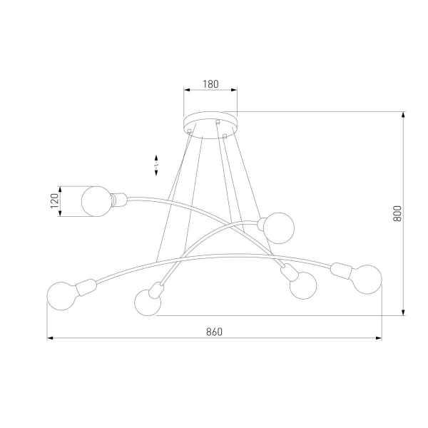 Подвесная люстра TK Lighting 2728 Helix Gold