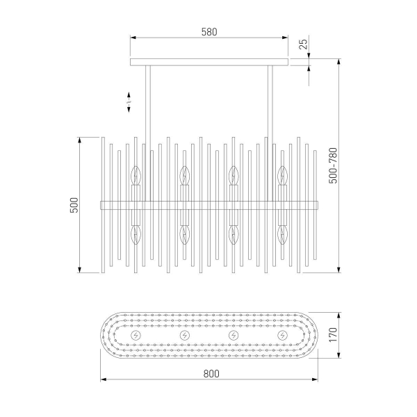 Подвесная люстра Bogates Allure 485/8 Подвесная люстра Bogates Allure 485/8