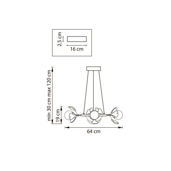 Люстра подвесная Ceramo BW Lightstar 799067