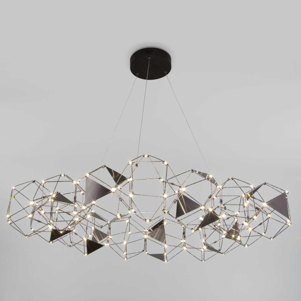 Подвесная светодиодная люстра Eurosvet Uma 90369/15 черный жемчуг