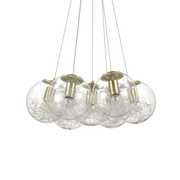 Подвесная люстра Ideal Lux Mapa Sat SP7 Ottone 176000 Подвесная люстра Ideal Lux Mapa Sat SP7 Ottone 176000