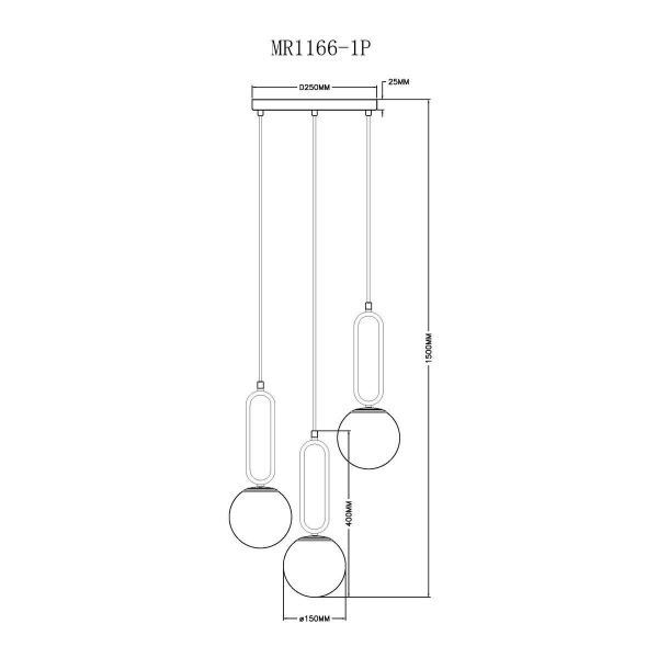 Подвесная люстра MyFar Pierre MR1166-1P