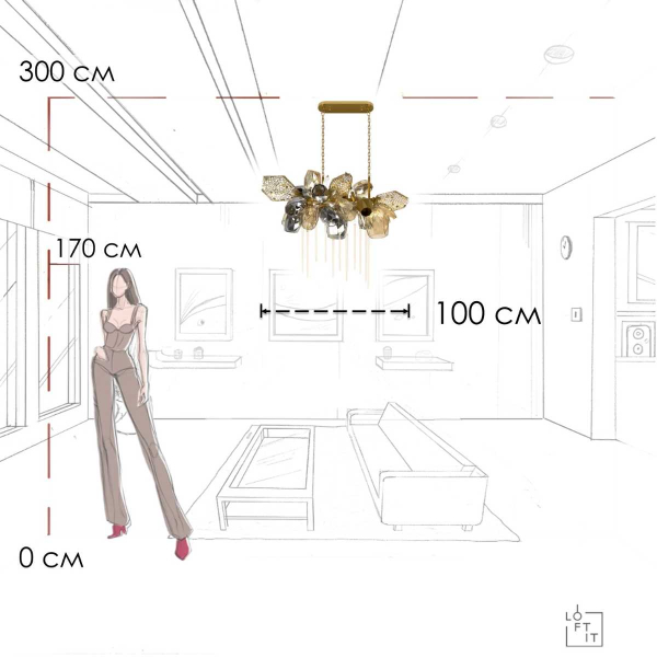 Подвесная люстра LOFT IT Britannica 10401/1000L Подвесная люстра LOFT IT Britannica 10401/1000L