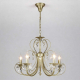 Подвесная люстра Eurosvet Alda 3305/5 латунь/прозрачный хрусталь Strotskis a072114