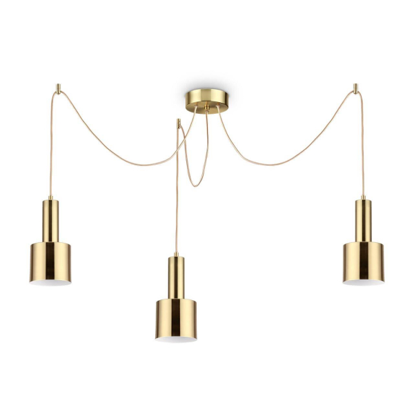 Подвесная люстра Ideal Lux Holly SP3 Ottone Satinato 231600 Подвесная люстра Ideal Lux Holly SP3 Ottone Satinato 231600