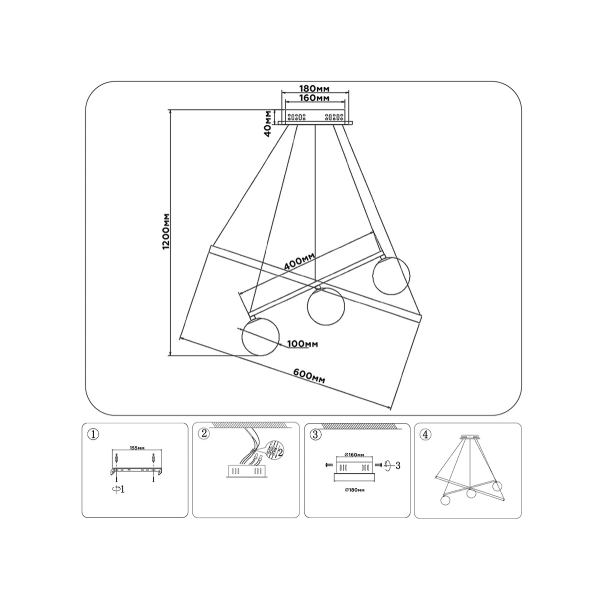 Подвесная светодиодная люстра Ambrella light Comfort LineTech FL66324 Подвесная светодиодная люстра Ambrella light Comfort LineTech FL66324