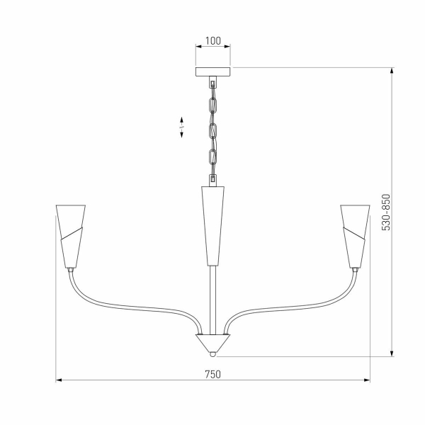 Подвесная люстра Eurosvet Rhyton 60167/6 латунь