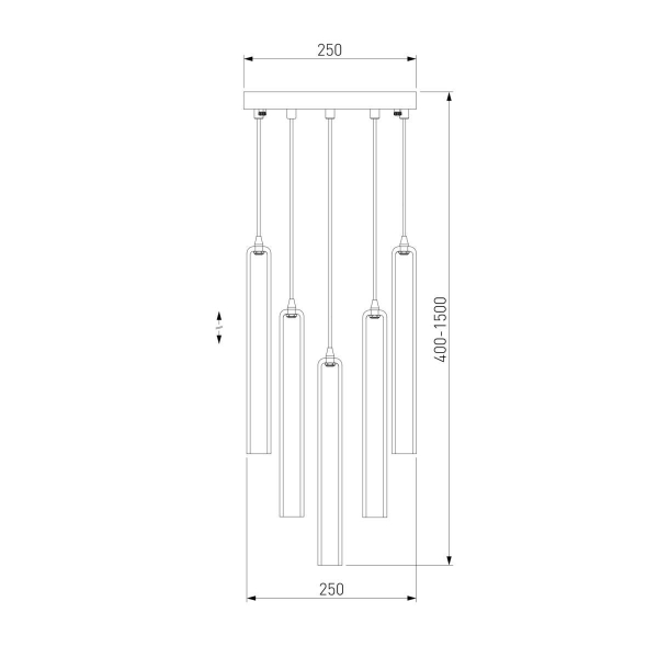 Подвесная люстра Eurosvet Lynn 50381/5 хром