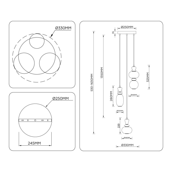 Люстра Ambrella Light HIGH LIGHT LH53143