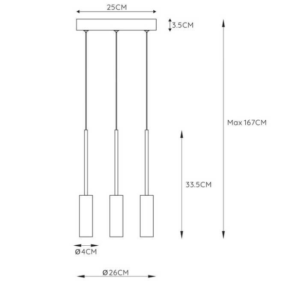 Подвесная светодиодная люстра Lucide Tubule 24401/21/30