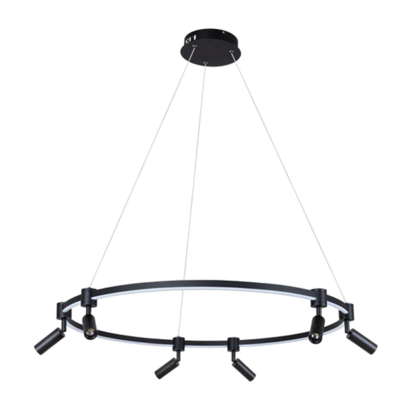 Подвесная светодиодная люстра Arte Lamp Ring A2186SP-1BK Подвесная светодиодная люстра Arte Lamp Ring A2186SP-1BK