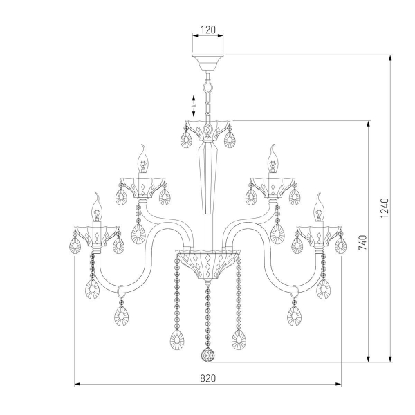 Подвесная люстра Bogates Lecce 309/15 Strotskis Подвесная люстра Bogates Lecce 309/15 Strotskis