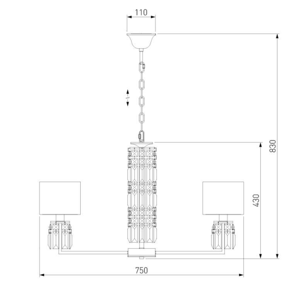 Подвесная люстра Eurosvet Zaffiro 10099/8 хром/прозрачный хрусталь Strotskis