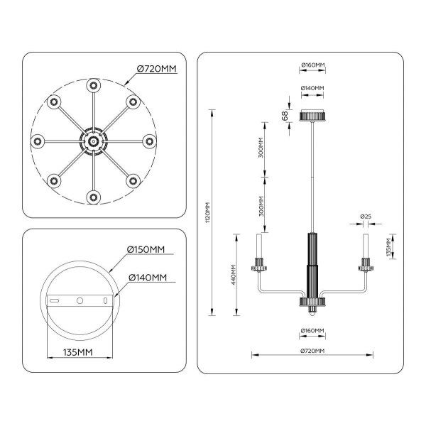 Люстра Ambrella Light HIGH LIGHT LH53126