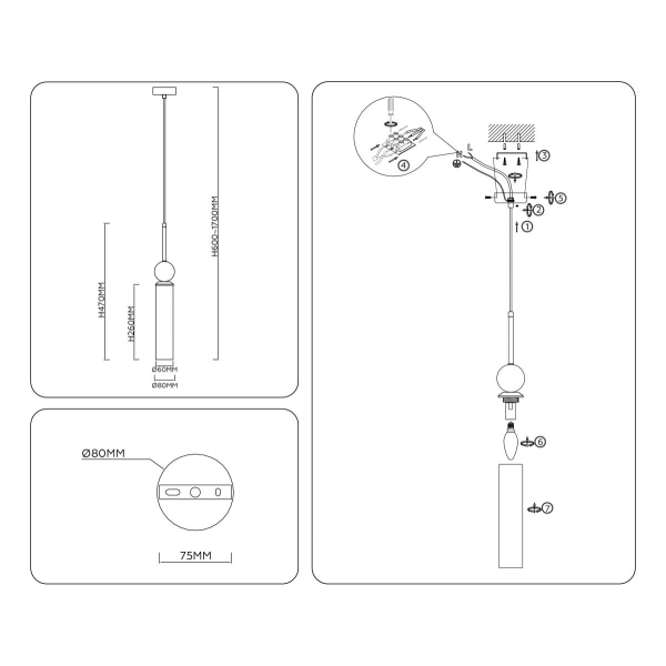 Подвесной светильник Ambrella light High light LH53256