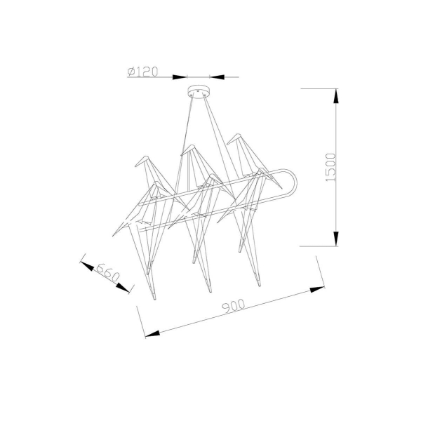 Подвесной светодиодный светильник Moderli Birds V3073-6PL