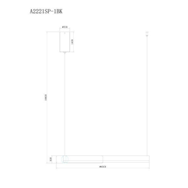 Подвесной светодиодный светильник Arte Lamp Veritate A2221SP-1BR