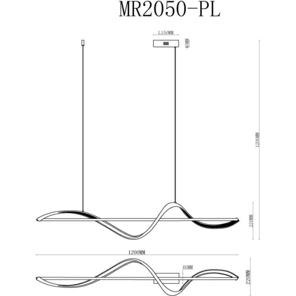 Подвесной светодиодный светильник MyFar Marry MR2050-PL