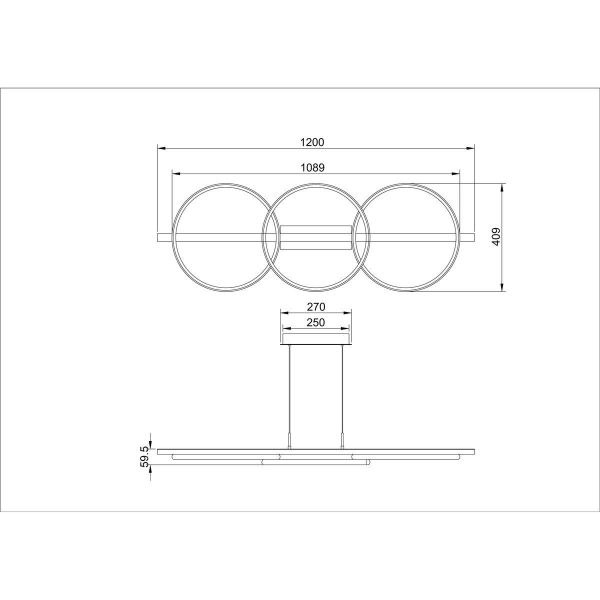 Подвесной светодиодный светильник Arte Lamp Fluido A3913SP-24BK