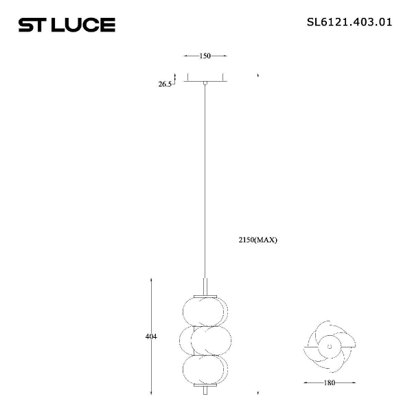 Подвесной светодиодный светильник ST Luce Talisman SL6121.403.01