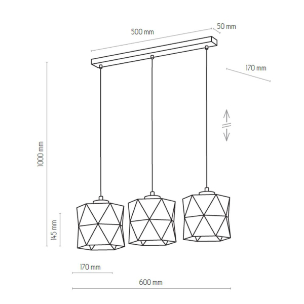 Подвесной светильник TK Lighting 1044 Siro Black Gold