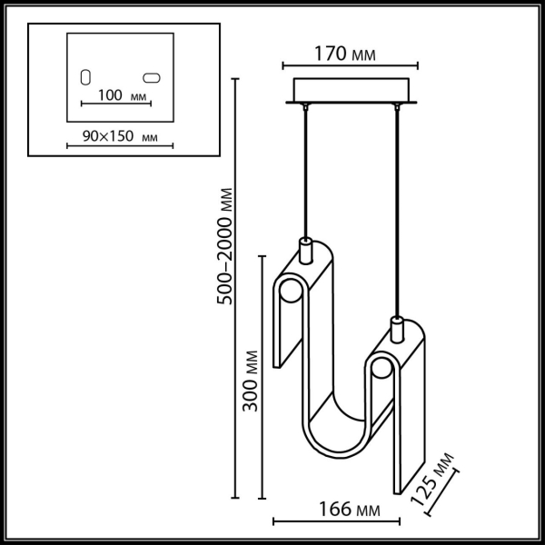 Подвесной светодиодный светильник Odeon Light L-Vision Flow 5105/11L Подвесной светодиодный светильник Odeon Light L-Vision Flow 5105/11L