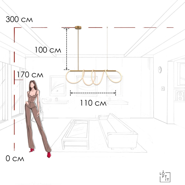 Подвесной светильник LOFT IT Thread 10388P/A Brass Подвесной светильник LOFT IT Thread 10388P/A Brass