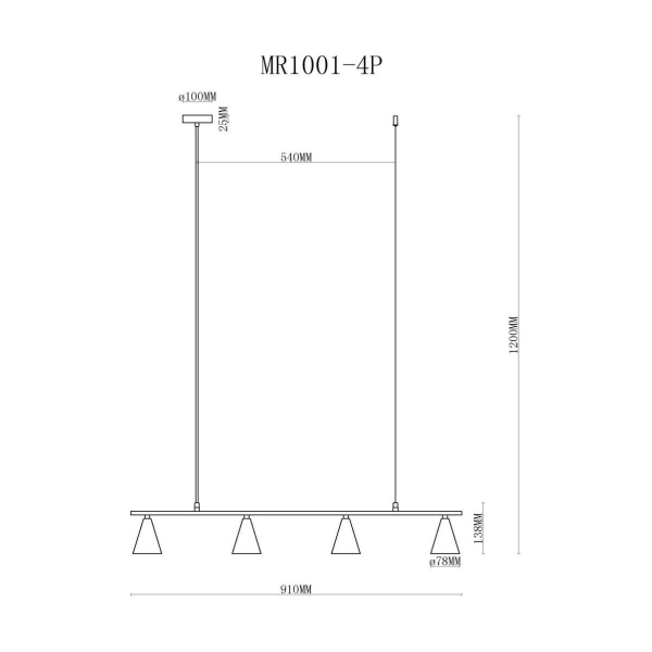 Подвесной светильник MyFar Milla MR1001-4P