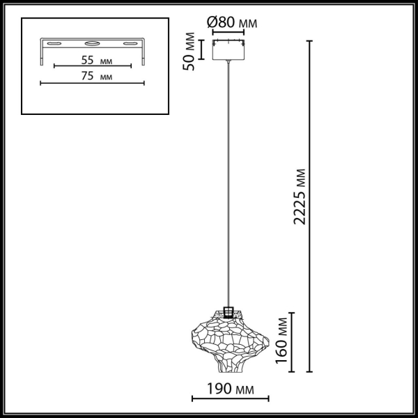 Подвесной светодиодный светильник Odeon Light L-Vision Ordi 5107/3L Подвесной светодиодный светильник Odeon Light L-Vision Ordi 5107/3L