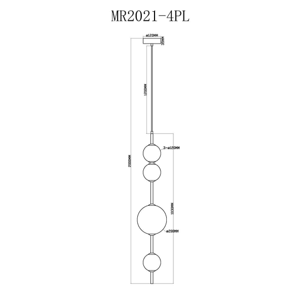 Подвесной светодиодный светильник MyFar Violla MR2021-4PL