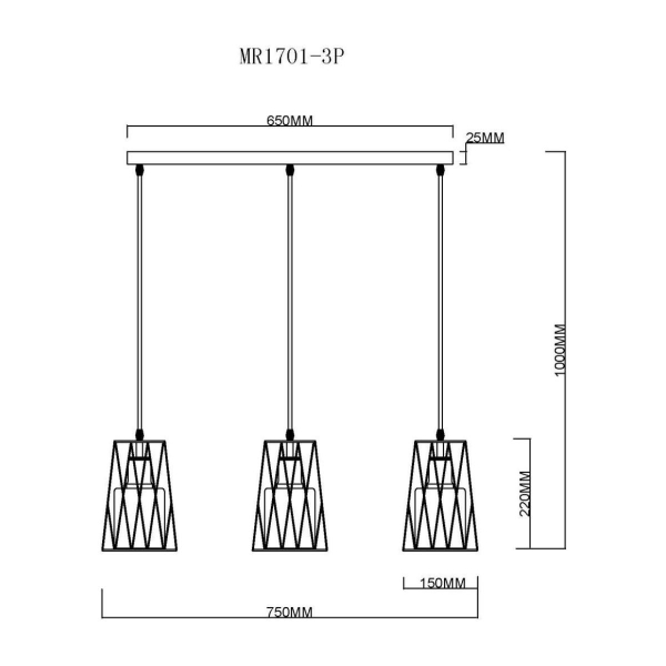 Подвесной светильник MyFar Scrum MR1701-3P