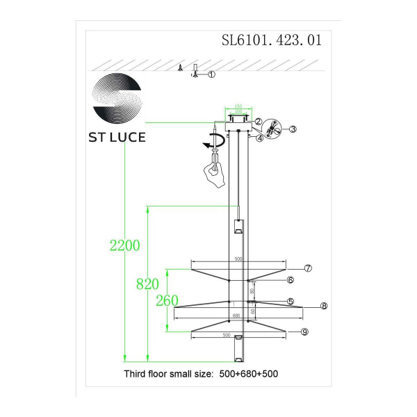 Подвесной светодиодный светильник ST Luce Isola SL6101.423.01 Подвесной светодиодный светильник ST Luce Isola SL6101.423.01