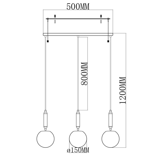 Подвесной светильник Moderli Scrumbel V6041-3P