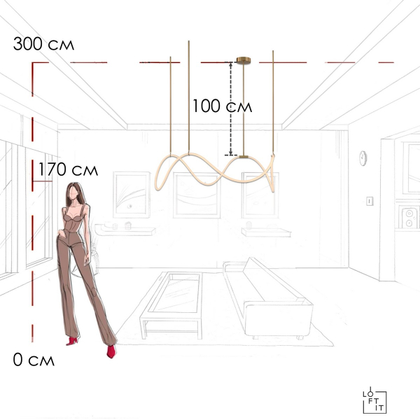 Подвесной светильник LOFT IT Thread 10388P/C Brass Подвесной светильник LOFT IT Thread 10388P/C Brass