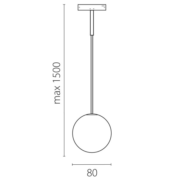 Светильник подвесной 24V 3W 90LM 180° 3000K, черный/белый матовый Linea Lightstar 206737