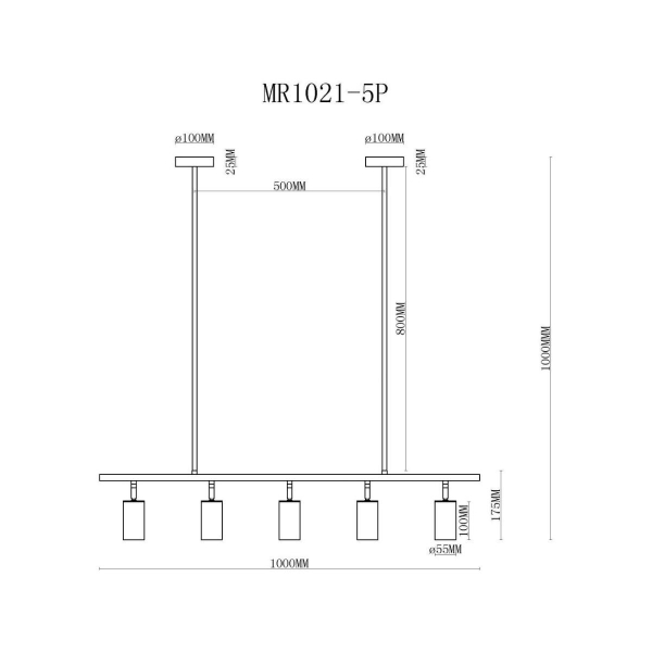 Подвесной светильник MyFar Dereck MR1021-5P