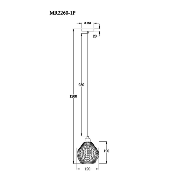 Подвесной светильник MyFar Beata MR2260-1P