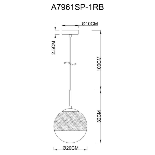 Подвесной светильник Arte Lamp Jupiter Copper A7961SP-1RB