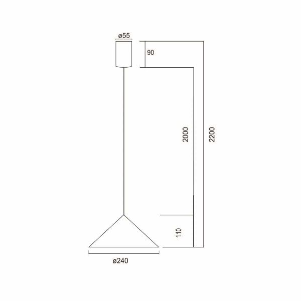 Подвесной светильник Mantra Cono 9452