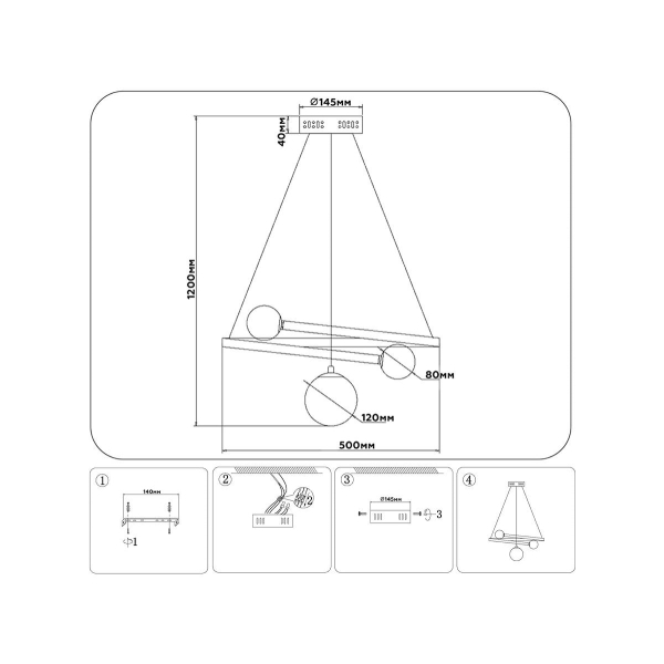Подвесной светодиодный светильник Ambrella light Comfort LineTech FL66299 Подвесной светодиодный светильник Ambrella light Comfort LineTech FL66299