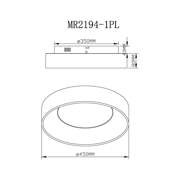 Потолочный светодиодный светильник MyFar Shannon MR2194-1PL