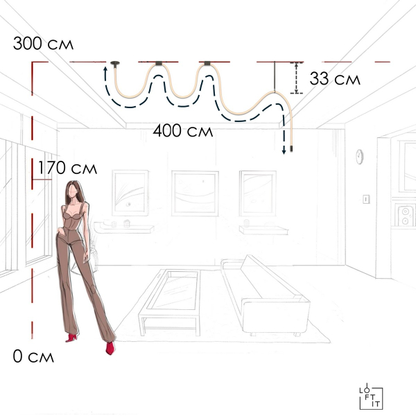 Потолочный светильник LOFT IT Thread 10388B Black Потолочный светильник LOFT IT Thread 10388B Black