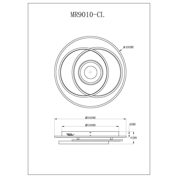 Потолочный светодиодный светильник MyFar Ceiling Galatea MR9010-CL