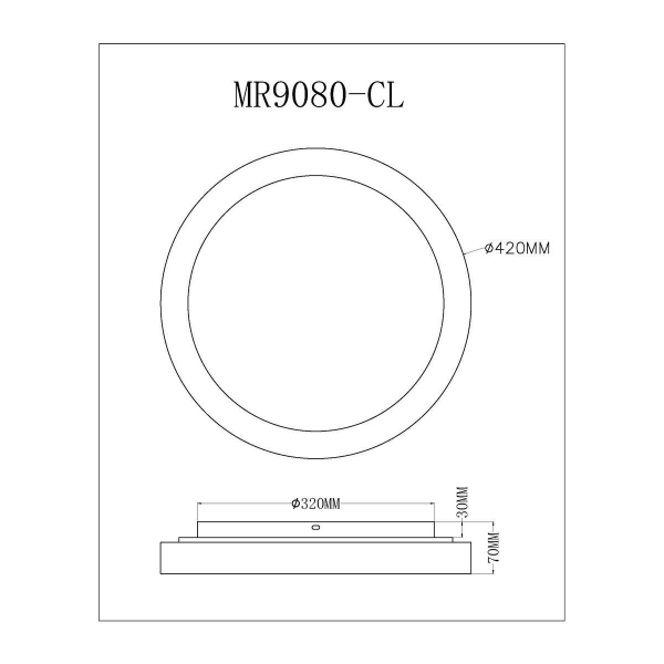 Потолочный светодиодный светильник MyFar Ceiling Neso MR9080-CL